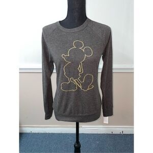 NWT Disney Mickey Mouse Grey Long Sleeve Tee-Medium